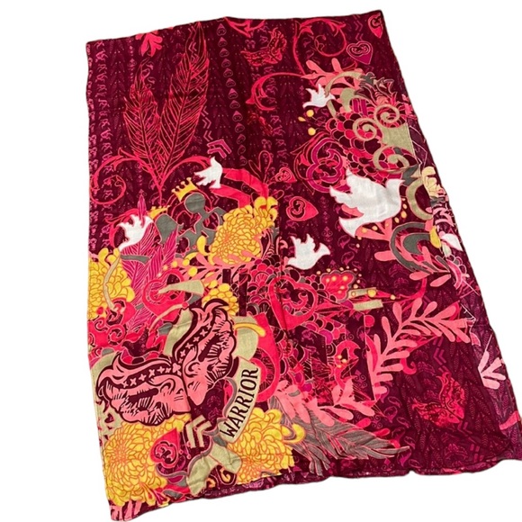 Accessories - Women’s Pink Graphic Design Printed Scarf. NEW